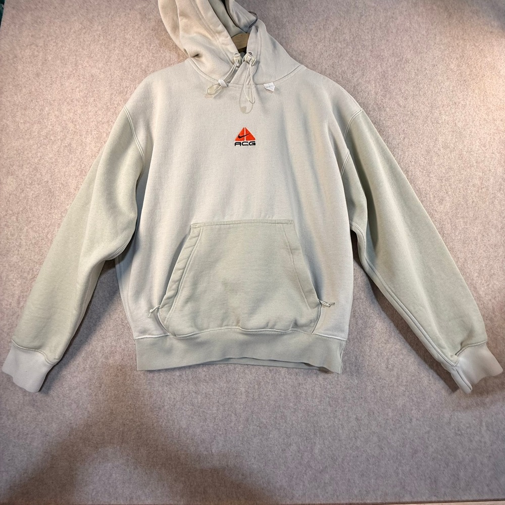 Nike ACG Therma-FIT Hoodie Beige Embroidered Logo Sweatshirt‎ DH3087-072 XS Mens